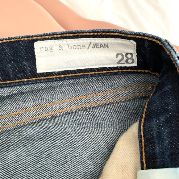 rag & bone Women's Skinny Jeans - Dark Blue - Picture 6 of 8